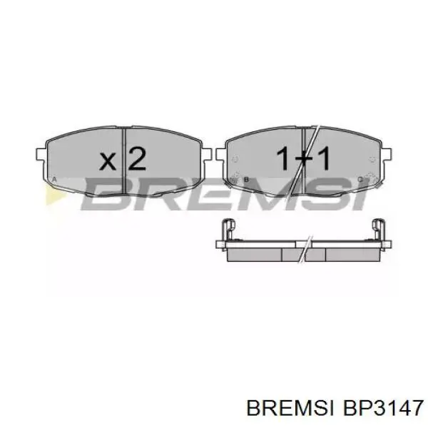 Comprar BP3147 Bremsi Pastillas delanteras de freno
