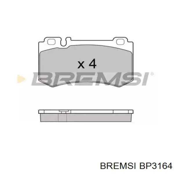 BP3164 Bremsi pastillas de freno traseras