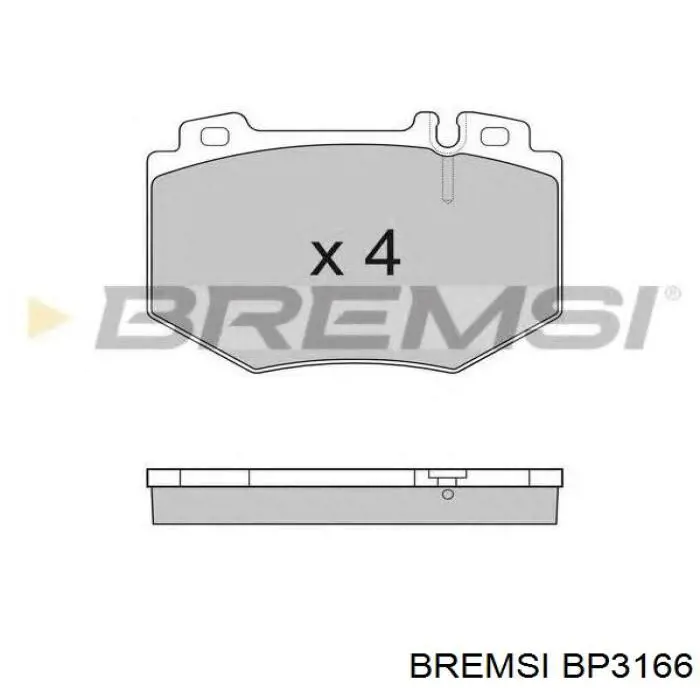 BP3166 Bremsi pastillas de freno delanteras