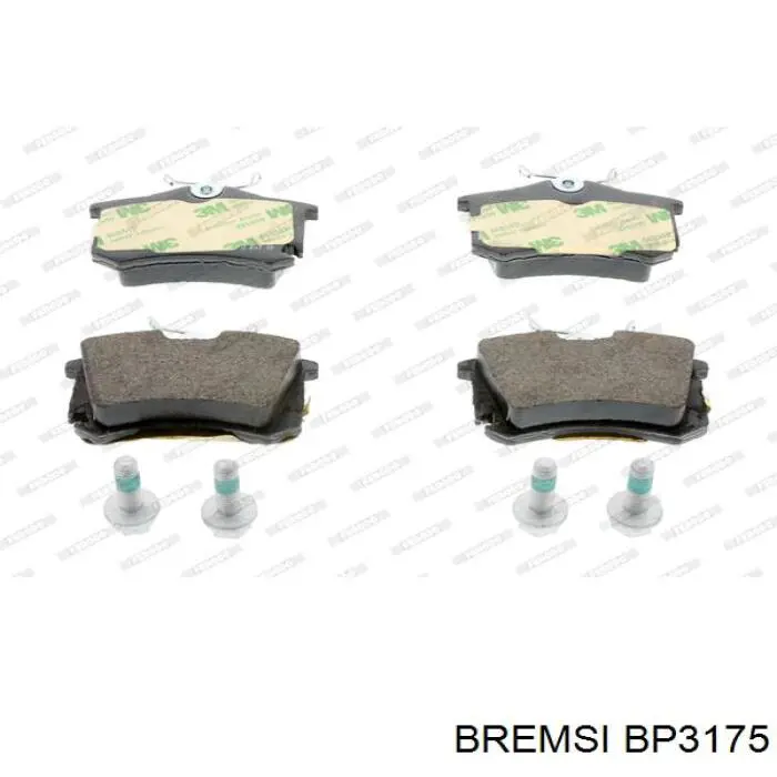 BP3175 Bremsi pastillas de freno traseras