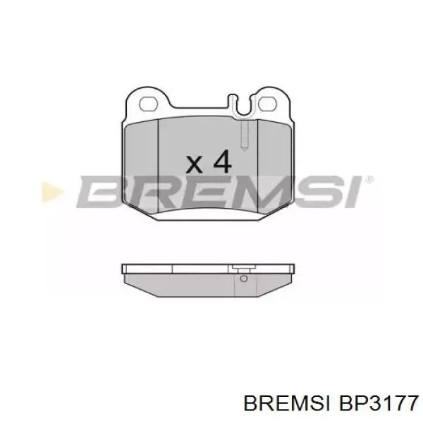 BP3177 Bremsi pastillas de freno traseras