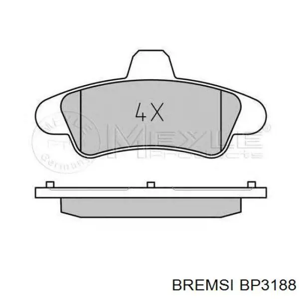 Pastillas traseras de freno Bremsi BP3188 precio, desde 30,36 EUR