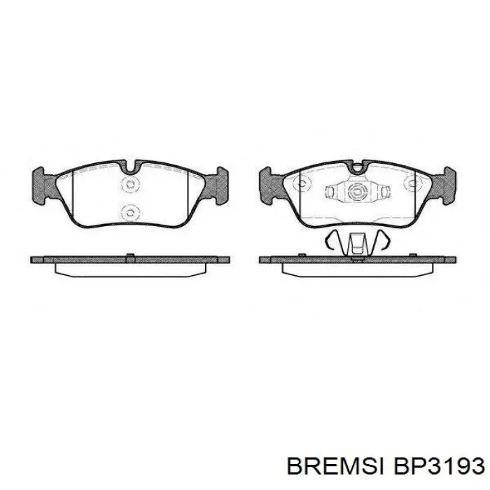 Pastillas de freno BP3193 Bremsi