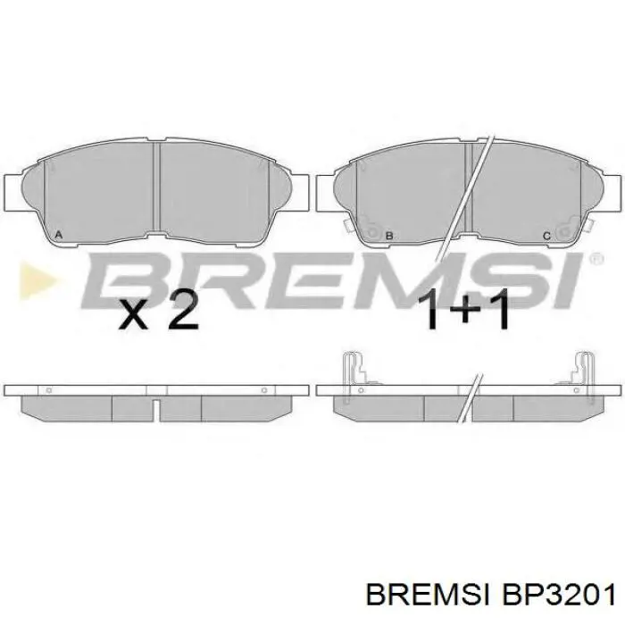 Pastillas de freno delanteras Toyota Prius NHW20