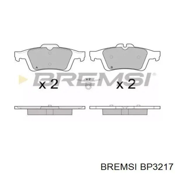 Comprar BP3217 Bremsi Pastillas de freno traseras