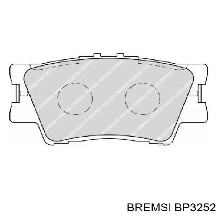 Pastillas de freno traseras BP3252 Bremsi