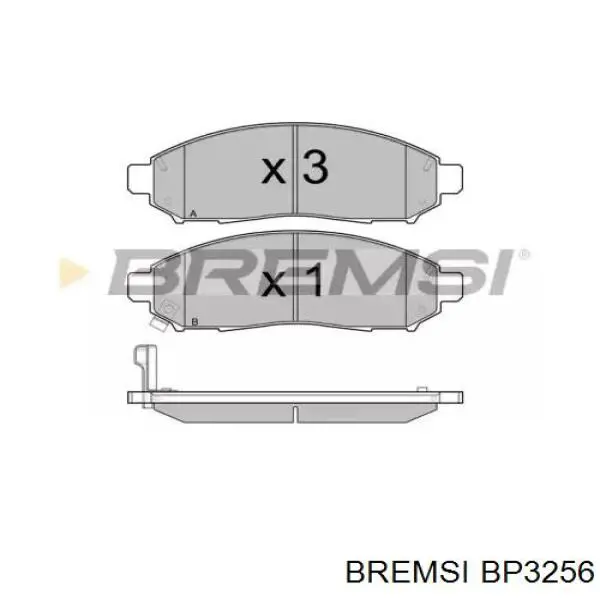 BP3256 Bremsi pastillas de freno delanteras