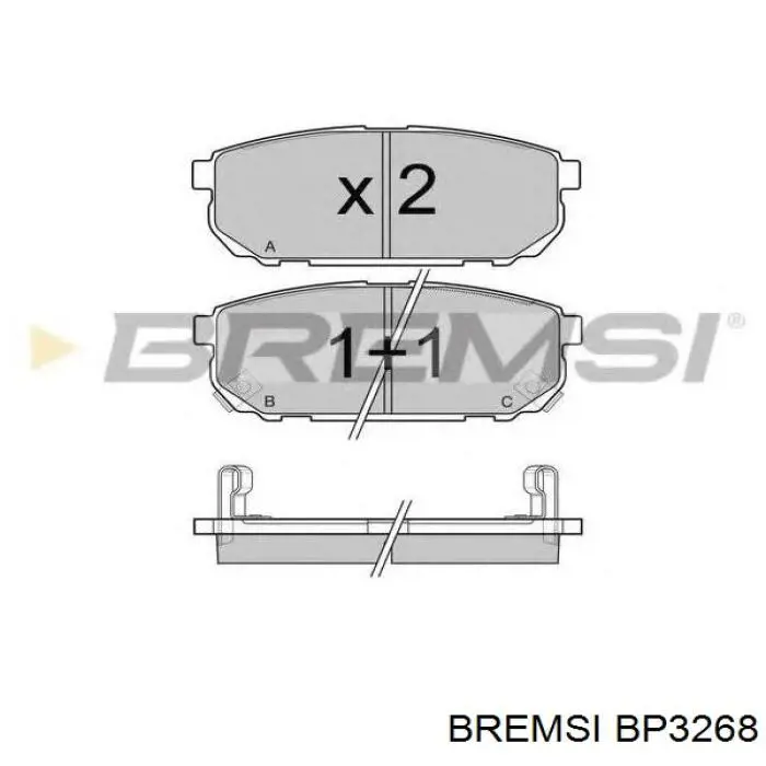 BP3268 Bremsi pastillas de freno delanteras