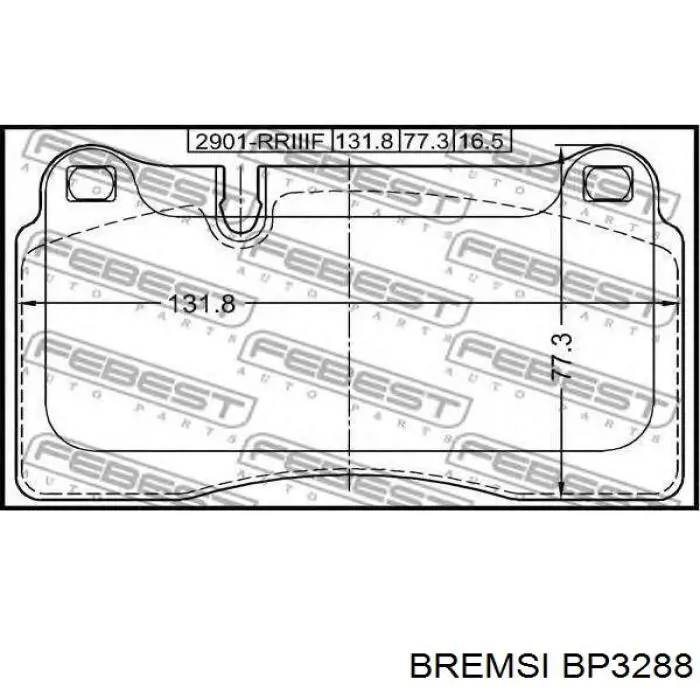 Pastillas de freno BP3288 Bremsi