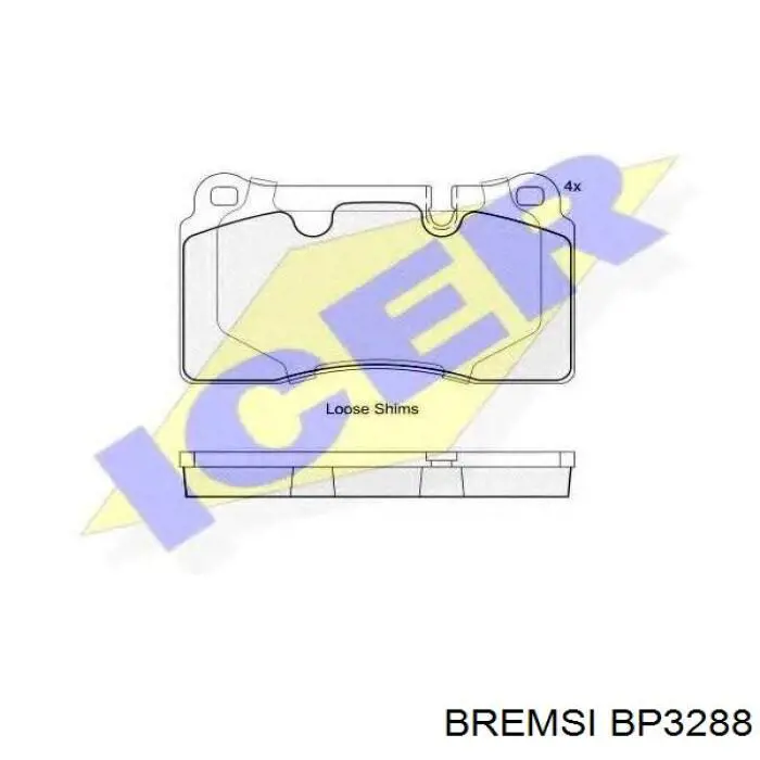 Pastillas de freno delanteras Bremsi BP3288
