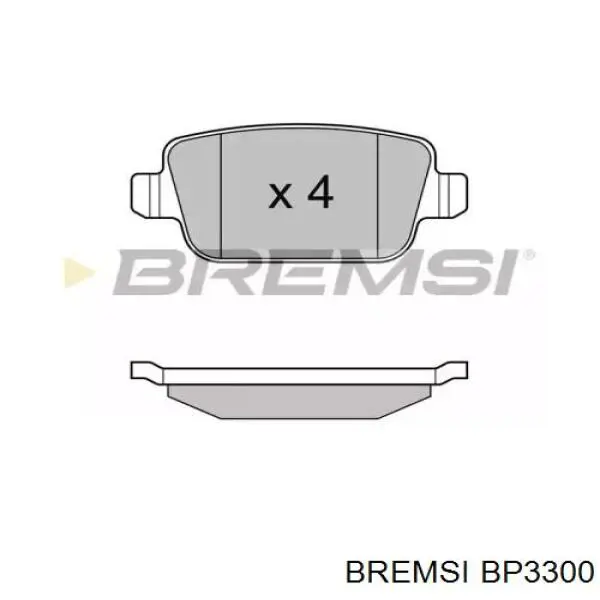 BP3300 Bremsi pastillas de freno traseras