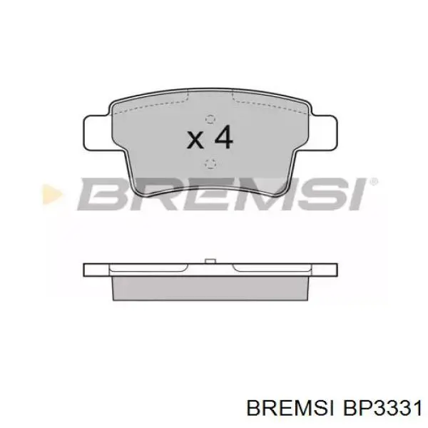 BP3331 Bremsi pastillas de freno traseras