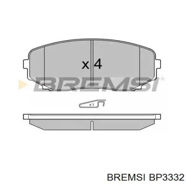 BP3332 Bremsi pastillas de freno delanteras