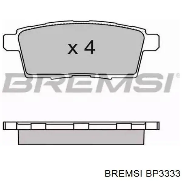 BP3333 Bremsi pastillas de freno delanteras