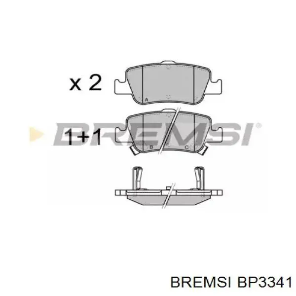 Comprar BP3341 Bremsi Pastillas de freno traseras