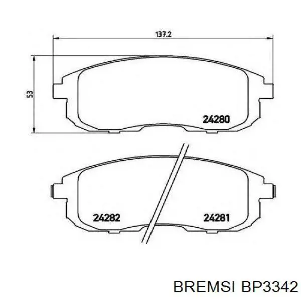 Pastillas de freno delanteras Nissan Tiida C11X