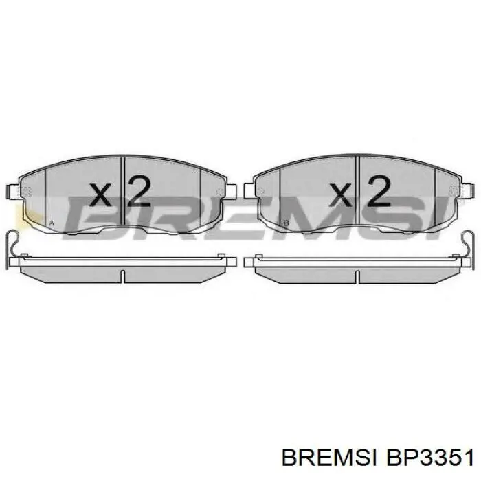 Pastillas de freno traseras BP3351 Bremsi