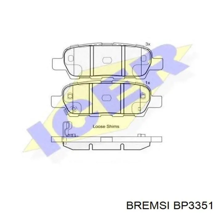 Pastillas traseras de freno Bremsi BP3351 precio, desde 19,53 EUR