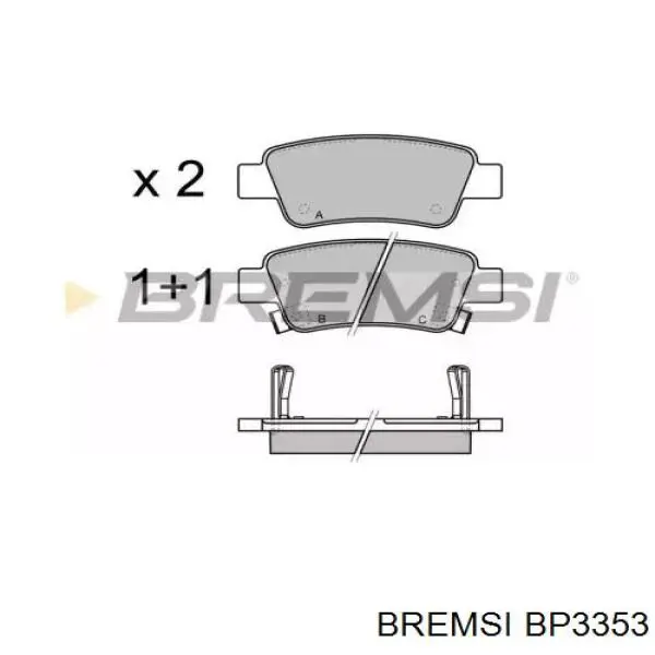 BP3353 Bremsi pastillas de freno traseras