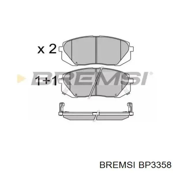 Pastillas de freno BP3358 Bremsi
