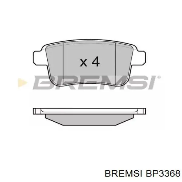 Comprar BP3368 Bremsi Pastillas de freno traseras