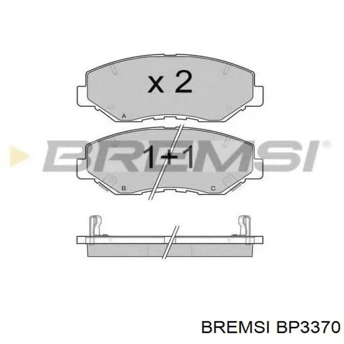 BP3370 Bremsi pastillas de freno traseras