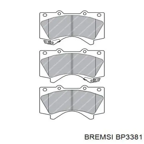 BP3381 Bremsi pastillas de freno delanteras