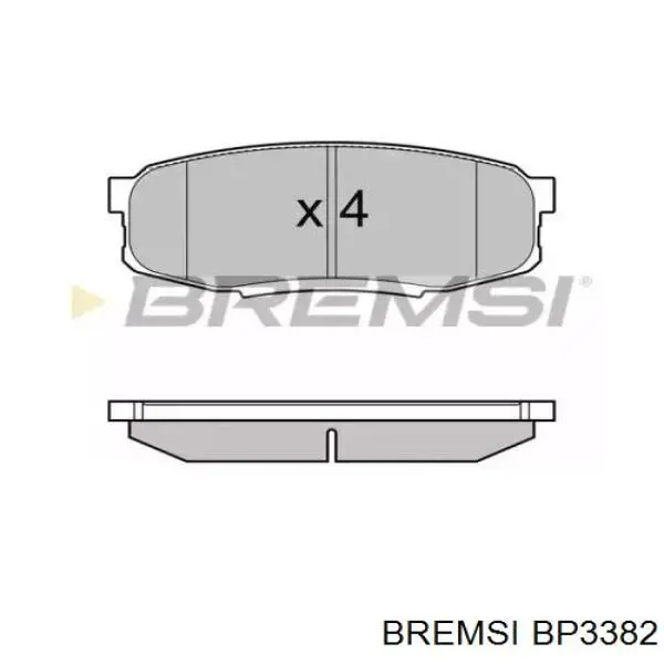 BP3382 Bremsi pastillas de freno traseras