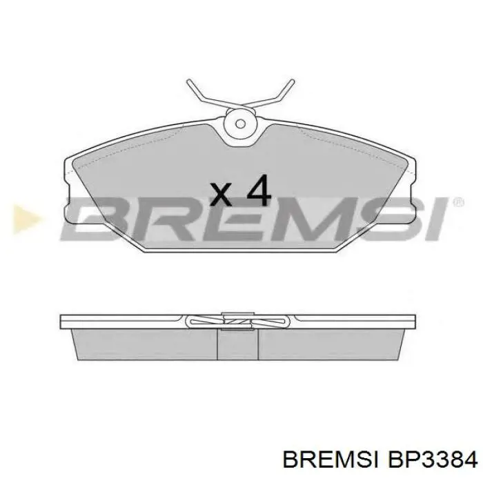Pastillas de freno traseras BP3384 Bremsi