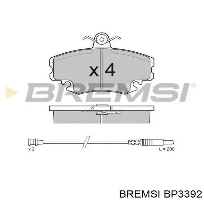 Pastillas de freno BP3392 Bremsi
