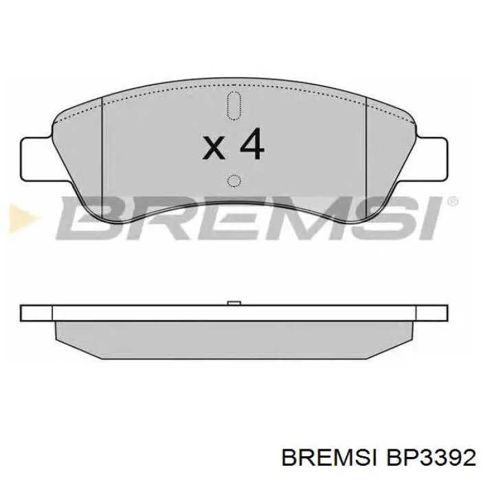 BP3392 Bremsi pastillas de freno delanteras