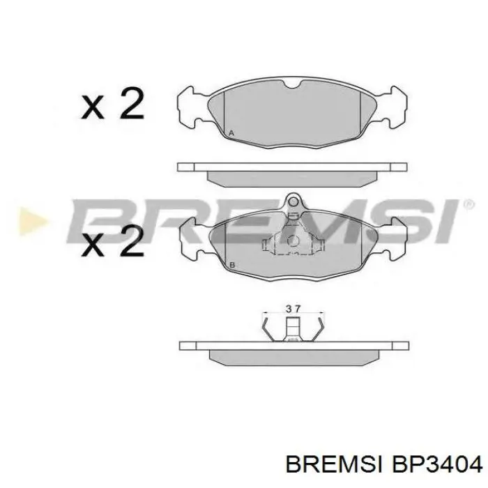 Pastillas de freno BP3404 Bremsi