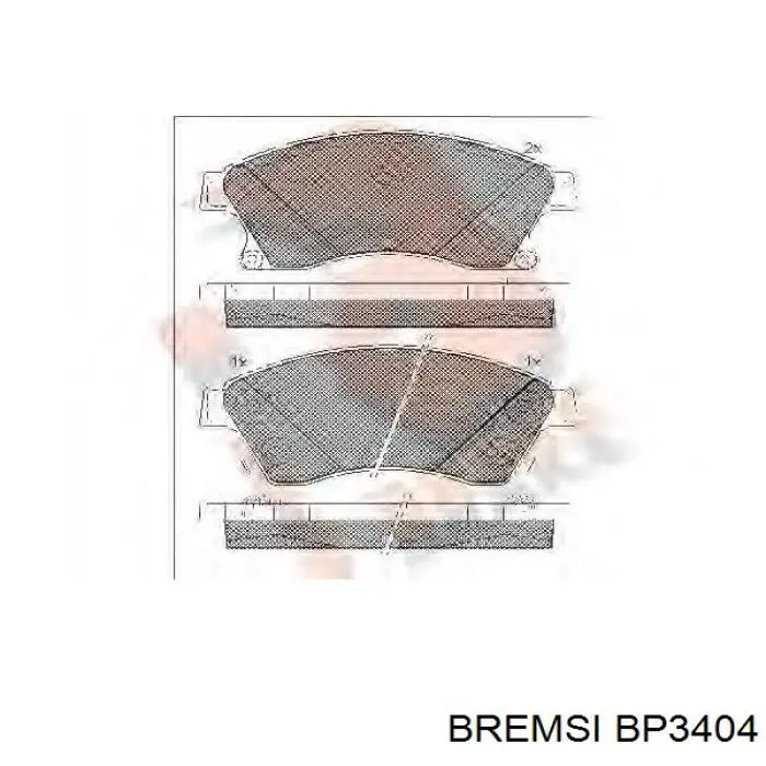 Comprar BP3404 Bremsi Pastillas delanteras de freno