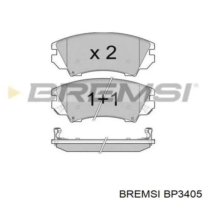 Comprar BP3405 Bremsi Pastillas delanteras de freno