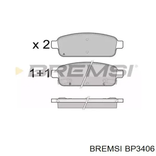Comprar BP3406 Bremsi Pastillas de freno traseras