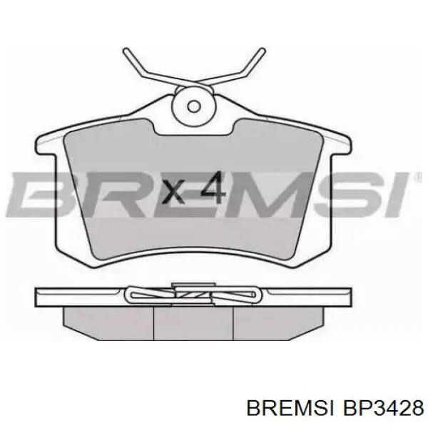 Pastillas de freno delanteras Bremsi BP3428