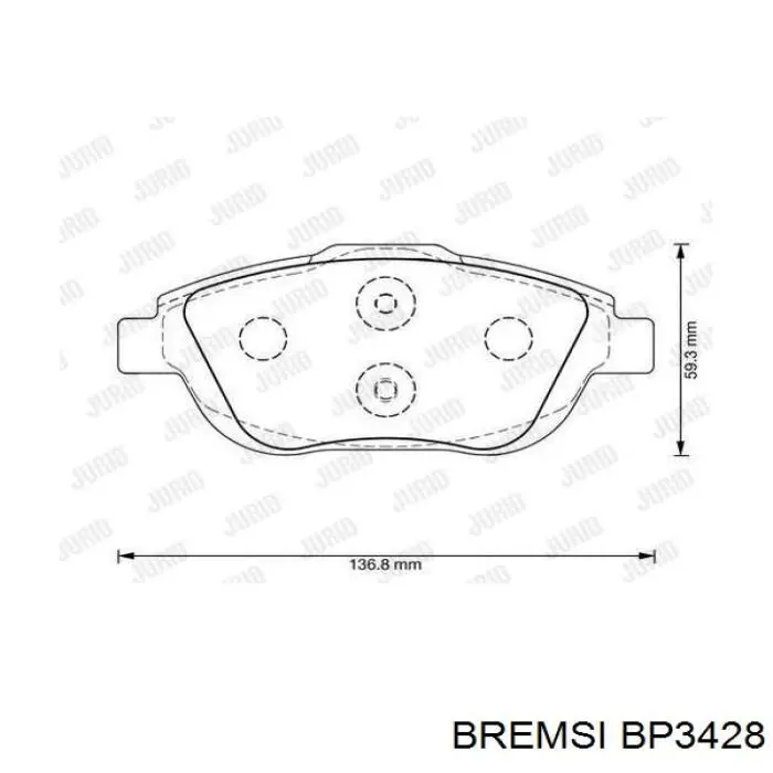 Pastillas freno delanteras Bremsi BP3428 precio, desde 31,14 EUR