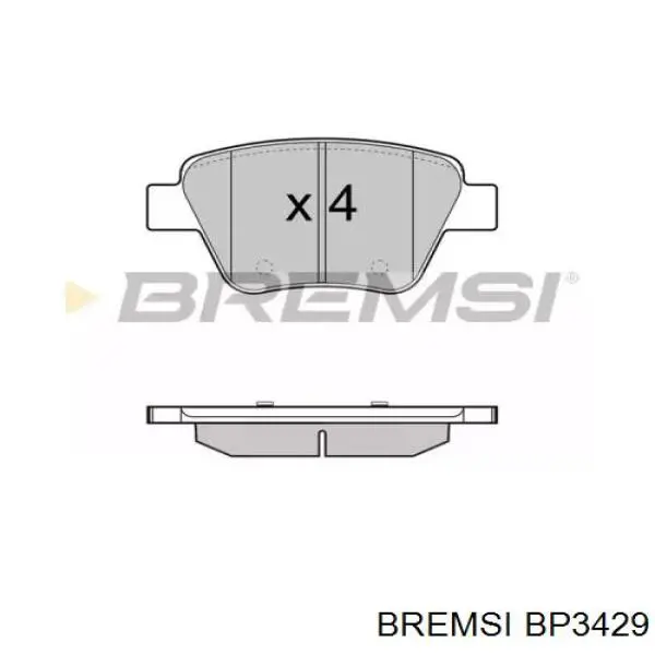 BP3429 Bremsi pastillas de freno traseras