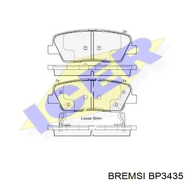 Comprar BP3435 Bremsi Pastillas de freno traseras
