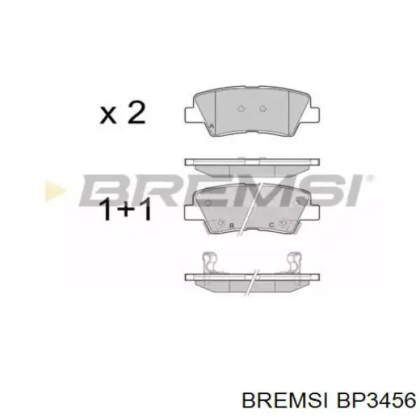 Comprar BP3456 Bremsi Pastillas de freno traseras