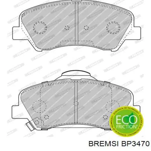 Comprar BP3470 Bremsi Pastillas delanteras de freno