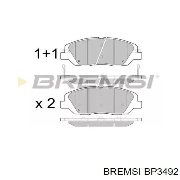 BP3492 Bremsi pastillas de freno delanteras