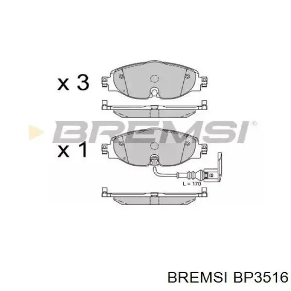 Comprar BP3516 Bremsi Pastillas delanteras de freno