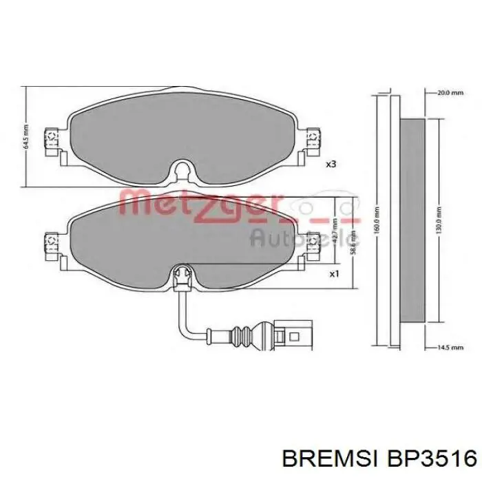 Pastillas de freno delanteras Volkswagen Tiguan 1 5N1, 5N2