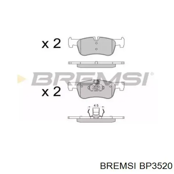 BP3520 Bremsi pastillas de freno delanteras