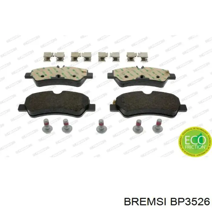 BP3526 Bremsi Pastillas freno traseras