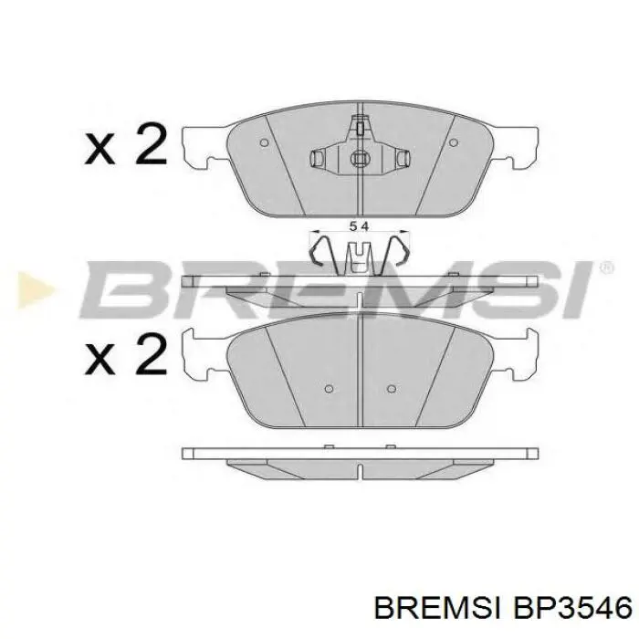 BP3546 Bremsi pastillas de freno delanteras