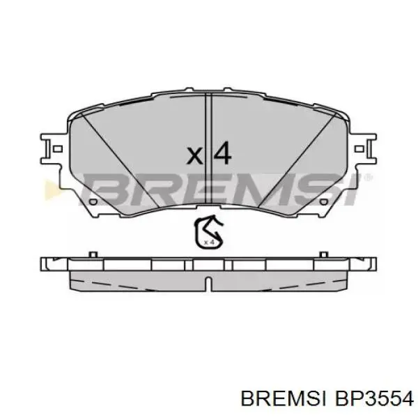 BP3554 Bremsi pastillas de freno delanteras