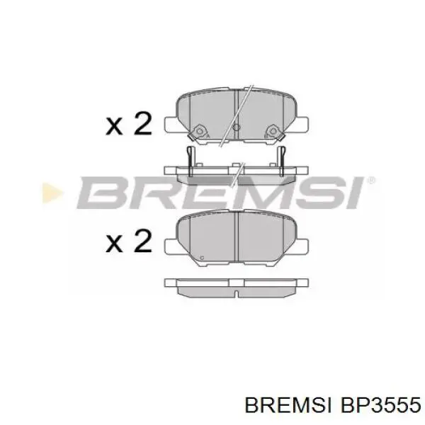 BP3555 Bremsi pastillas de freno traseras