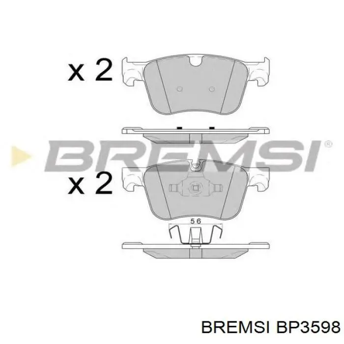 BP3598 Bremsi pastillas de freno delanteras